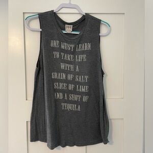 Haute Hippie one must learn tequila graphic tank top